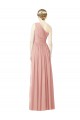 Beste A-Linien Eine-Schulter Chiffon Lange Brautjungfernkleider