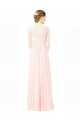 Beste A-Linien Jewel Chiffon Lange Brautjungfernkleider