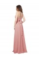 Beste A-Linien Trägerlos Chiffon Lange Brautjungfernkleider