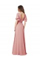 Beste A-Linien V-Ausschnitt Chiffon Lange Brautjungfernkleider