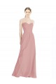 Beste Altrosa A-Linien Chiffon Lange Brautjungfernkleider