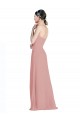 Beste Altrosa A-Linien Chiffon Lange Brautjungfernkleider