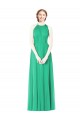 Beste Emerald A-Linien Neckholder Chiffon Lange Brautjungfernkleider