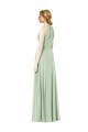 Beste Emerald A-Linien Neckholder Chiffon Lange Brautjungfernkleider