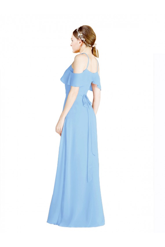 Beste Immergrün A-Linien Neckholder Chiffon Lange Brautjungfernkleider