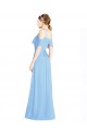 Beste Immergrün A-Linien Neckholder Chiffon Lange Brautjungfernkleider