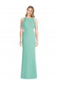 Beste Jade Meerjungfrau Juwel Ausschnitt Chiffon Lange Brautjungfernkleider
