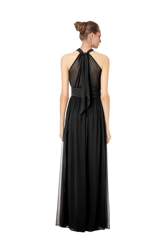 Beste Jagdgrün A-Linien Neckholder Chiffon Lange Brautjungfernkleider