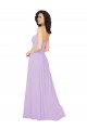 Beste Lila A-Linien Trägerlos Chiffon Lange Brautjungfernkleider