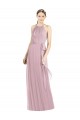 Beste Primel A-Linien Neckholder Chiffon Lange Brautjungfernkleider
