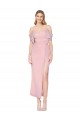 Beste Primel Meerjungfrau Off-Schulter Knielang Chiffon Kurze Formale Brautjungfernkleider / Abendkleider / Abiballkleider