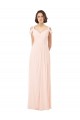 Beste Rosa 42 A-Linien Off-Schulter Chiffon Lange Brautjungfernkleider