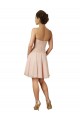 Beste Rosa A-Linien Knielang Chiffon Spitze Kurze Brautjungfernkleider / Cocktailkleider