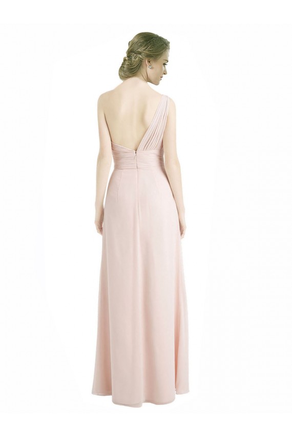 Beste Rot 16 A-Linien Eine-Schulter Chiffon Lange Brautjungfernkleider