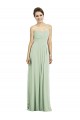 Beste Salbeigrün A-Linien Chiffon Lange Brautjungfernkleider