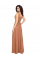 Beste Salbeigrün A-Linien V-Ausschnitt Chiffon Lange Brautjungfernkleider