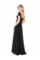 Beste Schwarz A-Linien Chiffon Lange Brautjungfernkleider