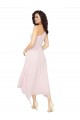 Beste Schwarz A-Linien Eine-Schulter Trägerlos Midi Chiffon Kurze Brautjungfernkleider / Cocktailkleider / Heimkehr Kleider