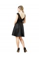Beste Schwarz A-Linien Illusion Ausschnitt Knielang Satin Spitze Kurze Brautjungfernkleider / Cocktailkleider / Heimkehr Kleider