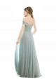 Beste Seeglas A-Linien Off-Schulter Chiffon Spitze Lange Brautjungfernkleider