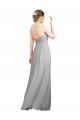 Beste Silber A-Linien Chiffon Lange Brautjungfernkleider