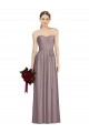 Beste Staubige Rose A-Linien Chiffon Lange Brautjungfernkleider