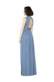 Beste Staubiges Blau A-Linien Chiffon Lange Brautjungfernkleider