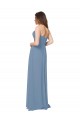 Beste Staubiges Blau A-Linien Chiffon Lange Brautjungfernkleider