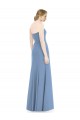Beste Staubiges Blau Meerjungfrau Trägerlos Chiffon Lange Brautjungfernkleider