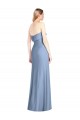 Beste Staubiges Blau Trompete Trägerlos Chiffon Lange Brautjungfernkleider