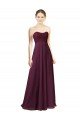 Beste Traube A-Linien Chiffon Lange Brautjungfernkleider