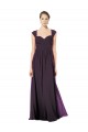 Beste Traube A-Linien Chiffon Spitze Lange Brautjungfernkleider