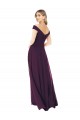 Beste Traube A-Linien Off-Schulter Chiffon Lange Brautjungfernkleider