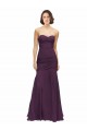 Beste Traube Meerjungfrau Chiffon Lange Brautjungfernkleider