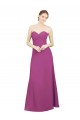 Beste Wilde Beere A-Linien Chiffon Lange Brautjungfernkleider